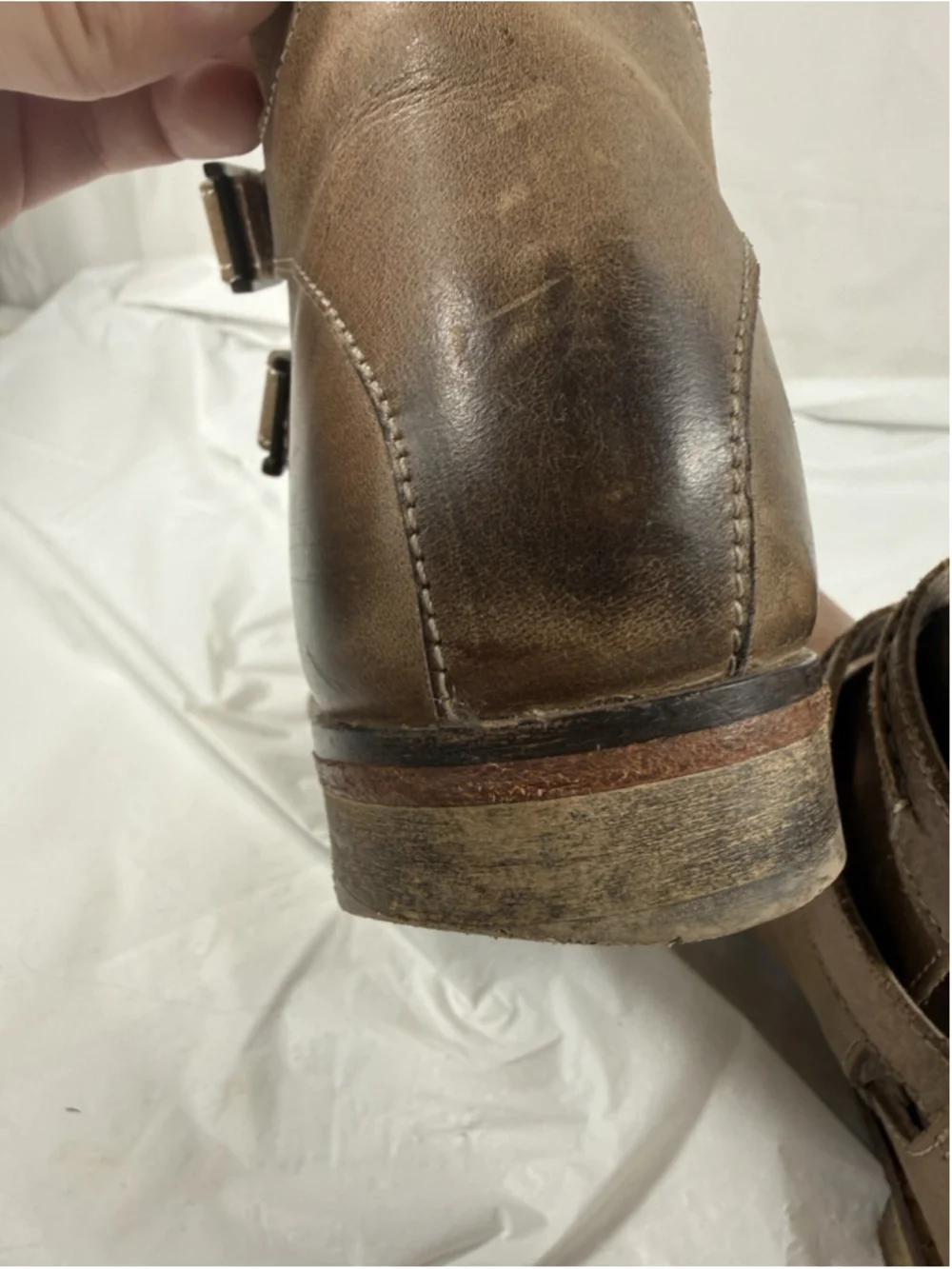 Free People Braeburn Ankle Bootie Tobacco Leather Women's 40 US 9.5 Brown